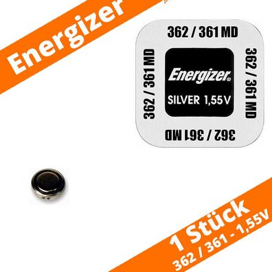 1 x Energizer 362 / 361 Uhrenbatterie Knopfzelle SR58 SR721 AG11 Silberoxid