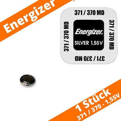 1 x Energizer 371 / 370 Knopfzellen Uhrenbatterie Silberoxid SR69 SR920 AG6