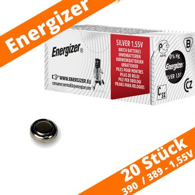 20 x Energizer 390 / 389 Uhrenbatterie 1,55V SR1130 SR54 Knopfzelle Silberoxid