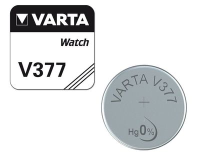 Varta Watch SR66 (V377) - Silberoxid-Zink-Knopfzelle, 1,55 V Uhrenbatterie