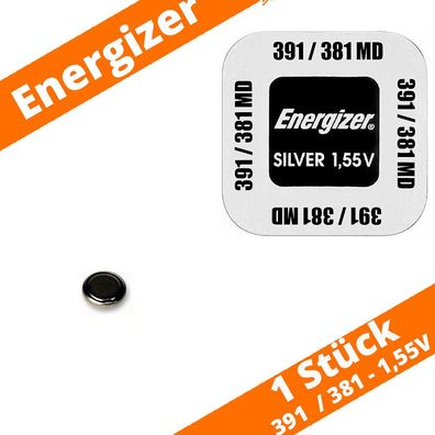 1 x Energizer 391 / 381 Knopfzelle Uhrenbatterie 1,55V SR1120 SR55 Silberoxid