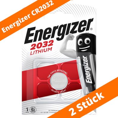 2 x Energizer CR 2032 Lithium Batterie Knopfzelle DL2032 3V 235mAh LED Kerze