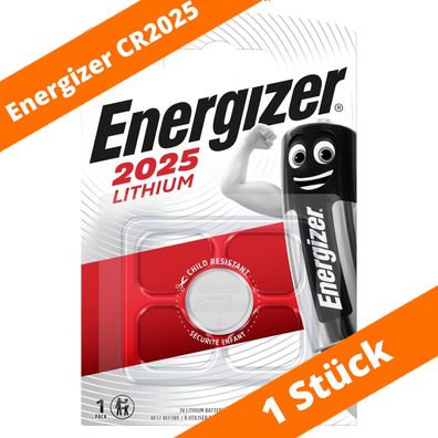 1 x Energizer CR 2025 Lithium Batterie Knopfzelle DL2025 3V 155mAh LED Kerze