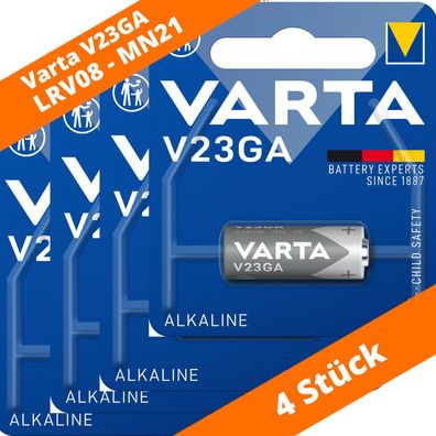 4 x Varta V23GA 12V Batterie Knopfzelle MN21 P23GA A23 23A LR23 LRV08 4223