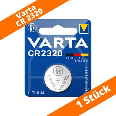 1 x Varta CR2320 Lithium Knopfzelle DL 2320 NEU ø23 x 2,0mm DL2320 3V 6320
