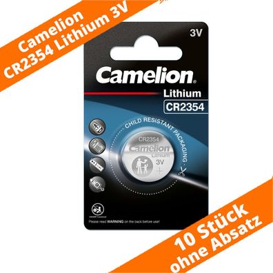 10 x Camelion CR 2354 3V Lithium Batterie 2354 Knopfzelle 190mAh CR2354 NEU