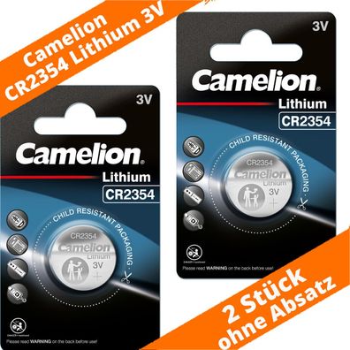 2 x Camelion CR 2354 3V Lithium Batterie 2354 Knopfzelle 190mAh CR2354 NEU