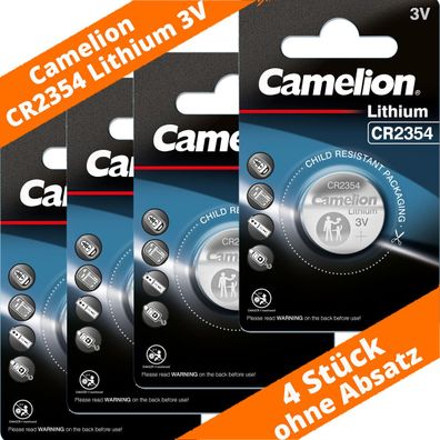 4 x Camelion CR 2354 3V Lithium Batterie 2354 Knopfzelle 190mAh CR2354 NEU