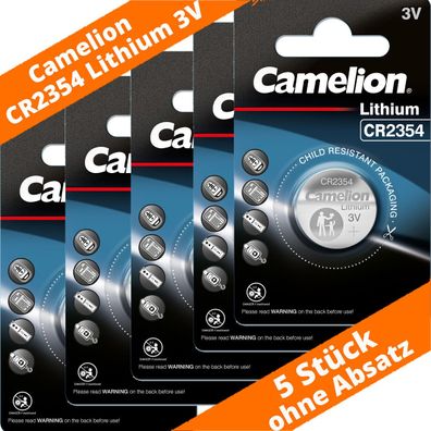5 x Camelion CR 2354 3V Lithium Batterie 2354 Knopfzelle 190mAh CR2354 NEU