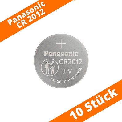 10 x Panasonic CR2012 Lithium Knopfzelle DL2012 3V 45mAh Batterie lose bulk
