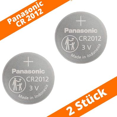 2 x Panasonic CR2012 Lithium Knopfzelle DL2012 3V 45mAh Batterie lose bulk