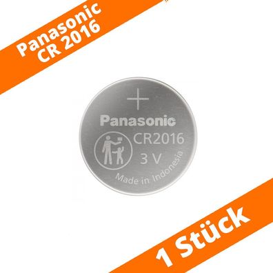 1 x Panasonic CR2016 DL2016 3V Batterie Lithium Knopfzelle Fernbedienung LED