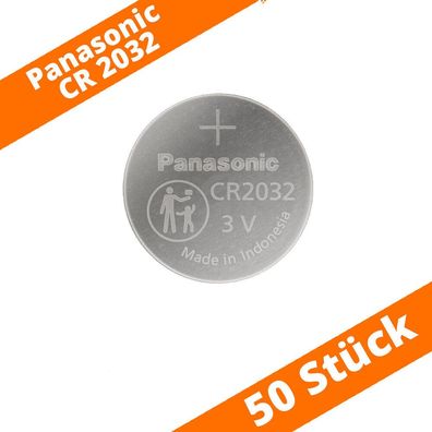 50 x Panasonic CR2032 DL2032 3V Batterie Lithium Knopfzelle LED Licht Spielzeug
