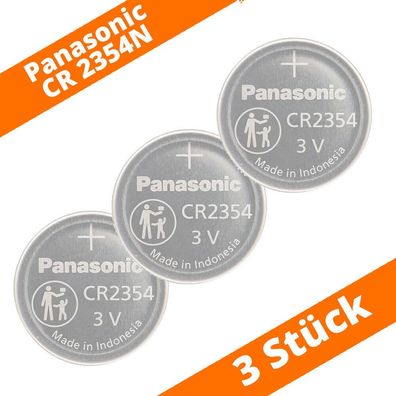 3 x Panasonic CR2354N mit Absatz Lithium 3V Batterie lose bulk 560mAh 2354