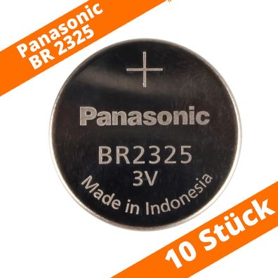 10 x Panasonic BR2325 CR2325 Lithium Knopfzelle Batterie 3V lose bulk 165mAh