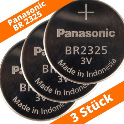 3 x Panasonic BR2325 CR2325 Lithium Knopfzelle Batterie 3V lose bulk 165mAh