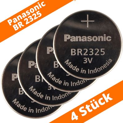 4 x Panasonic BR2325 CR2325 Lithium Knopfzelle Batterie 3V lose bulk 165mAh
