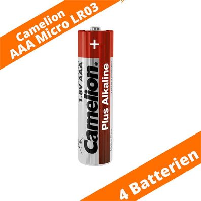 4 x Camelion AAA Micro LR03 Plus Alkaline Batterien 1,5V MN2400 Spielzeug LED