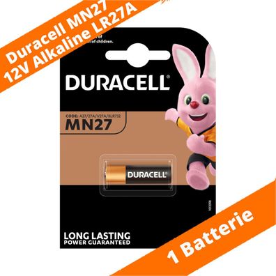 1 x Duracell MN27 V27A A27 8LR732 12V Batterie Knopfzelle Alkaline Fernbedienung