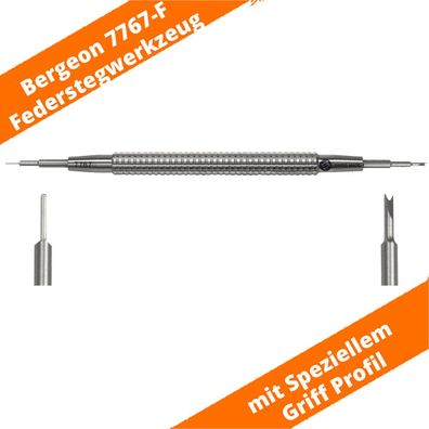 Bergeon 7767-F Federsteg Werkzeug Besteck feiner zylindrischer Spitze und Gabel