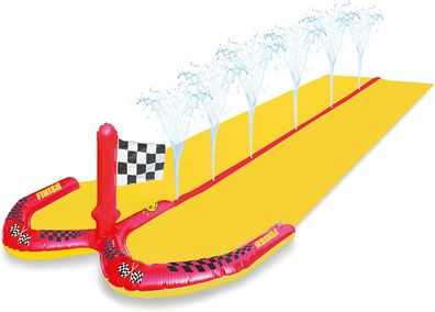 Swim Essentials Doppelte Wasserrutsche RACING Sprinkler 550 cm x 140 cm