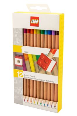 LEGO® Buntstifte mit Topper 12 verschiedene Farben pencil pens Schreibset Schule