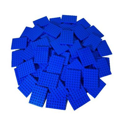 LEGO 6x8 Platten Blau - Classic, Basic, City - Blue Plate 3036 NEU! Menge 25x