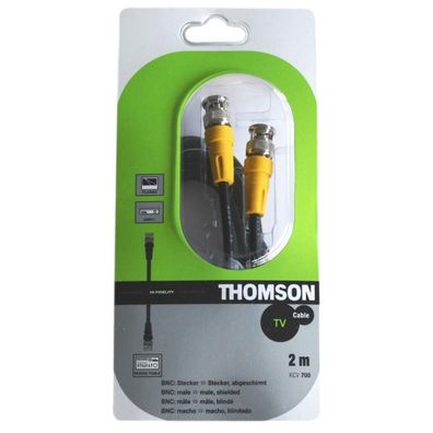 Thomson 2m BNC-Kabel Video-Kabel Audio 75 Ohm Koaxial-Kabel TV Plasma Mischpult
