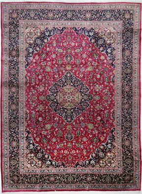 Original Perserteppich Mashad Orientteppich 400 cm x 297 cm Nr: 1568 Rot Farbe
