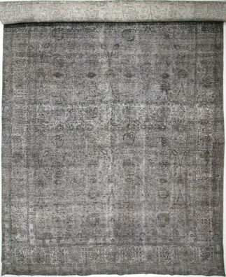 Perser Handgeknüpfter Teppich Vintage Grau 520 x 330 cm Übermaß Nr 1414