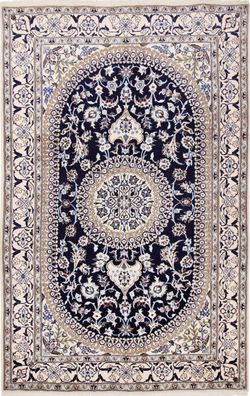 Handgeknüpfter Perserteppich Nain Kashmar Orientteppich 308 x 197 cm Top Zustand