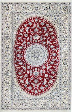 Teppich Handgeknüpft Nain 9La mit Seide Orientteppich 300 x 197 cm Perserteppich