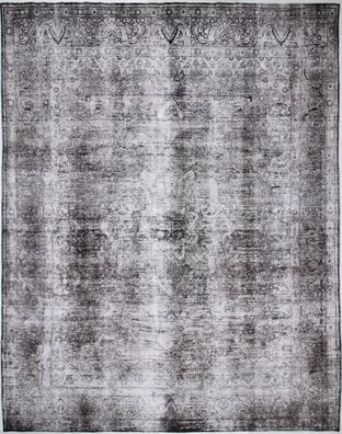 Handgeknüpfter Perserteppich Vintage Art Grau Farbe 387 cm x 300 cm Nr 2080