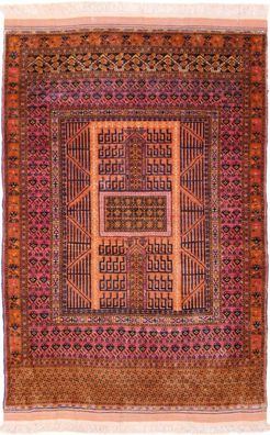 Original Afghan Teppich Reine Seide 180 x 116 cm Orientteppich Top Zustand