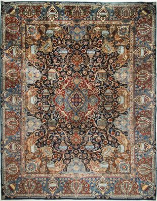 Teppich Handgeknüpft Kashmar Orientteppich 386 x 294 cm Perserteppich Nr : 212