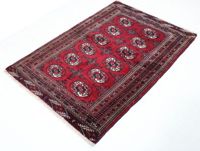 Teppich Handgeknüpft Turkmann Orientteppich 154 x 105 cm Perserteppich Nr : 7-yo