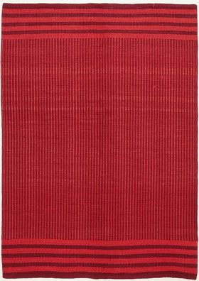 Handgewebte Kelim Modern Design 196 cm x 138 cm Rote Farbe Nr 197297