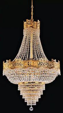 Kronleuchter Deckenleuchter Luxus Deckenlampe Lüster Kristall Gold Lampe