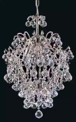 Luxus Lüster Deckenleuchter Deckenlampe Kronleuchter Kristall Silber