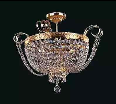 Deckenleuchter Luxus Kronleuchter Deckenlampe Lüster Gold Kristall