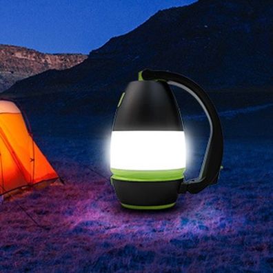 L001 5W USB wiederaufladbare tragbare LED-Campingleuchte mit Powerbank-Funktion (grü