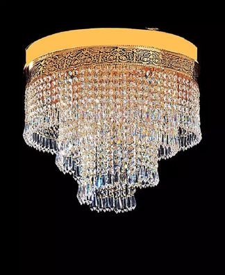 Deckenleuchter Luxus Gold Kronleuchter Deckenlampe Lüster Kristall Art