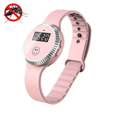 Silikon-Smart-Time-Ultraschall-Mücken schutz-Armband für den Außenbereich (Rosa)