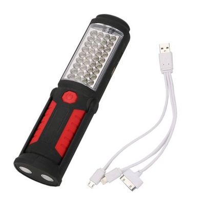 3W USB wiederaufladbar 36 + 5LEDs Magnet Arbeitsleuchte Outdoor Notfall Taschenlampe