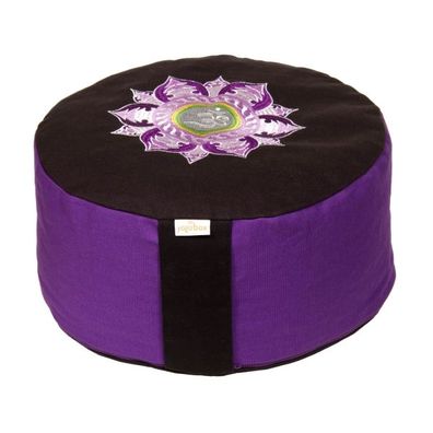 yogabox Meditationskissen Glückssitz® Lotus Stick lila/ schwarz