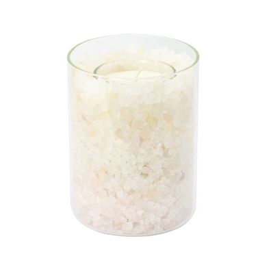 yogabox Beleuchteter Salzkristall POLAR-FEUER im Glas