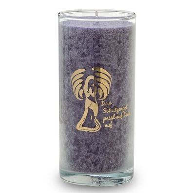 yogabox Palmwachs-Kerze mit goldenen Etikett "Schutzengel" ca. 14 cm