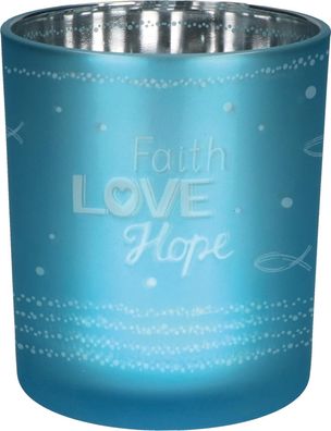 Faith - Love - Hope Glaswindlicht
