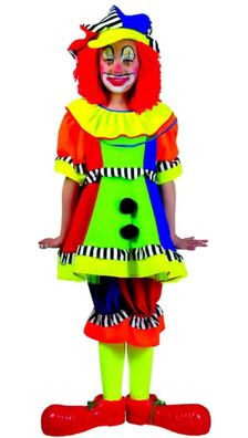 Kostüm Clown Kinder 3tlg. 116-152 Zirkus Variete Clownkostüm Karneval Fasching