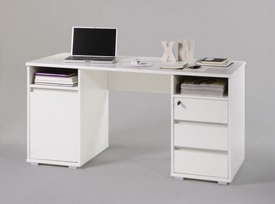 Schreibtisch "PRIMUS 2" Computertisch PC-Tisch Homeoffice Tisch Büro Weiß